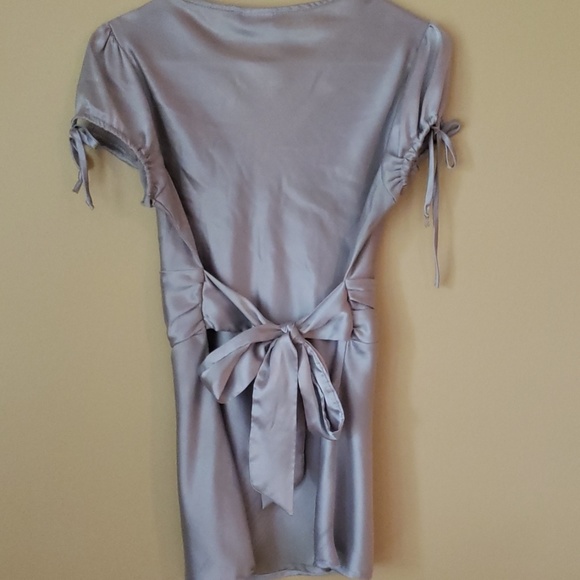 Maurices Silver Satin blouse - Picture 2 of 2